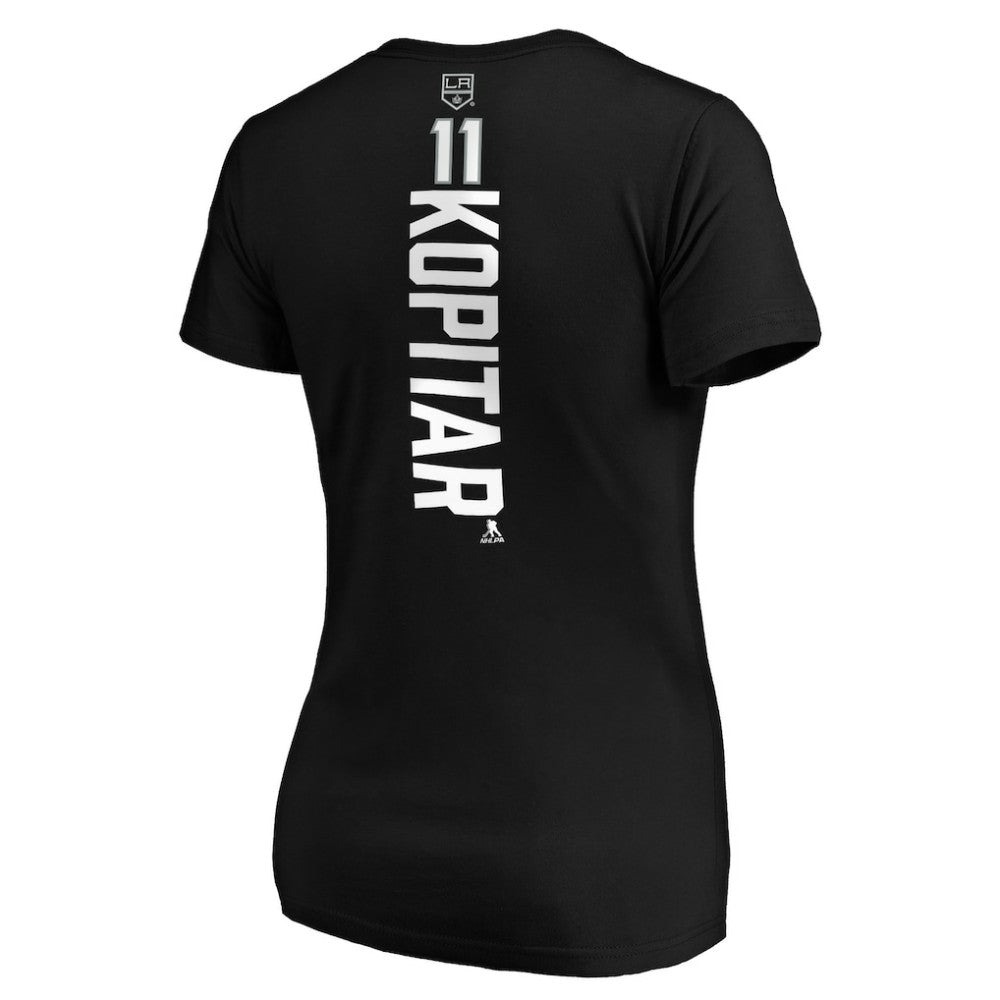 Anze Kopitar Los Angeles Kings Women's Playmaker V-Neck T-Shirt - Black T-shirts