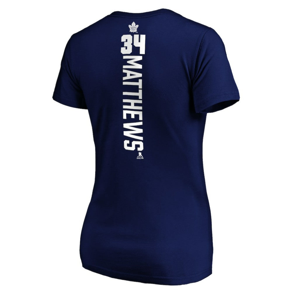 Auston Matthews Toronto Maple Leafs Women's Playmaker V-Neck T-Shirt - Royal T-shirts