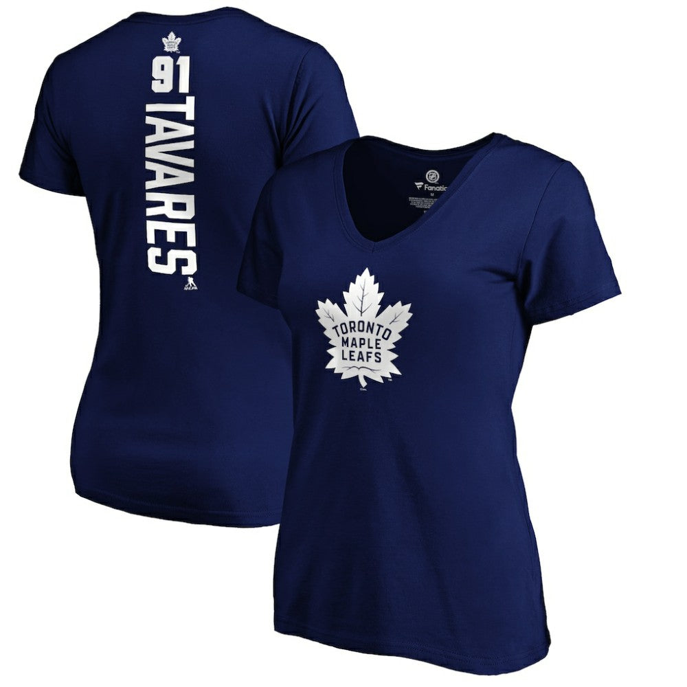 John Tavares Toronto Maple Leafs Women's Playmaker V-Neck T-Shirt - Royal T-shirts