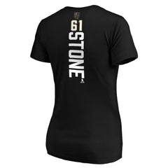 Mark Stone Vegas Golden Knights Women's Playmaker V-Neck T-Shirt - Black T-shirts