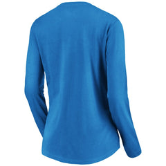 Los Angeles Chargers Women's Victory Arch Long Sleeve V-Neck T-Shirt - Powder Blue on sale