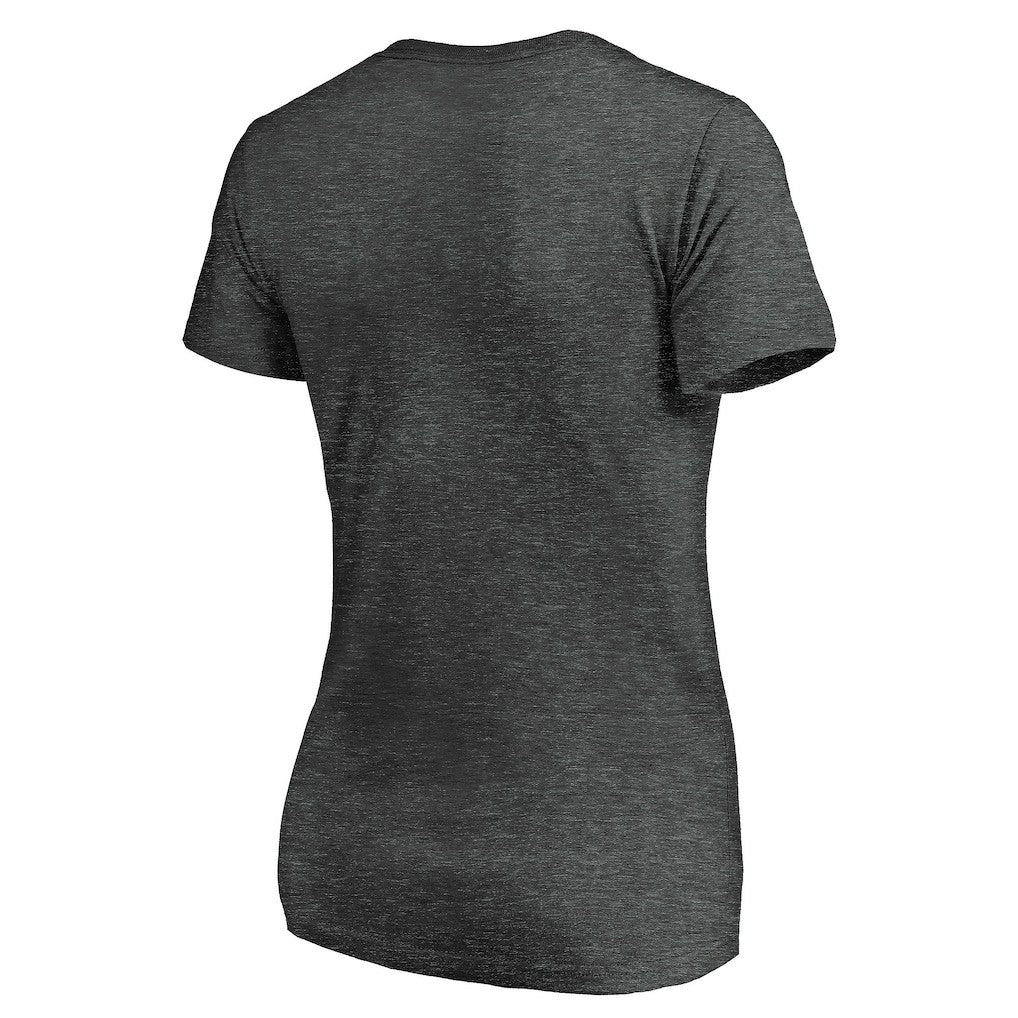 Los Angeles Chargers Women's Victory Arch V-Neck T-Shirt - Heathered Gray cheap
