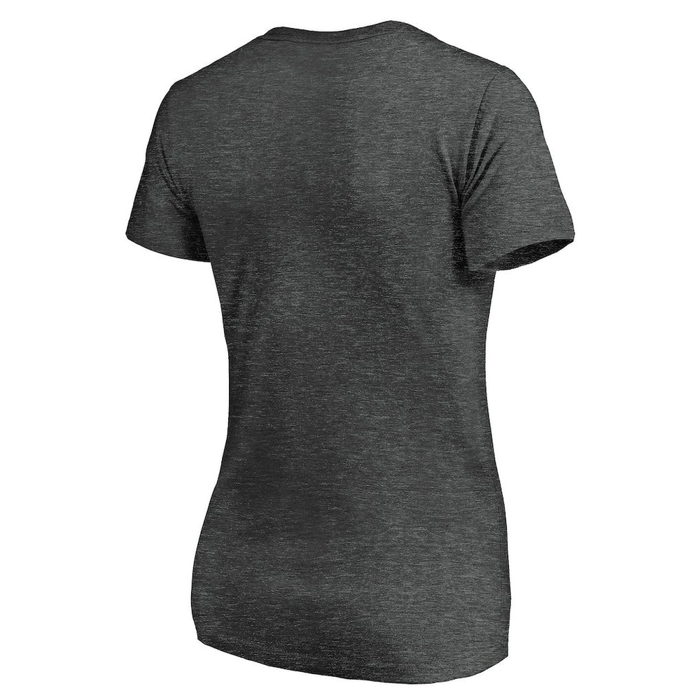 Los Angeles Chargers Women's Victory Arch V-Neck T-Shirt - Heathered Gray cheap