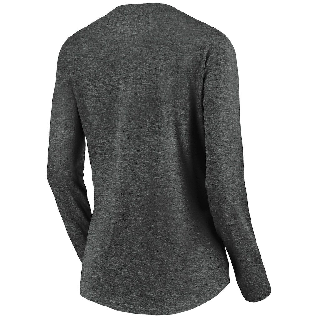 Los Angeles Chargers Women's Victory Arch Long Sleeve V-Neck T-Shirt - Heather Gray on sale