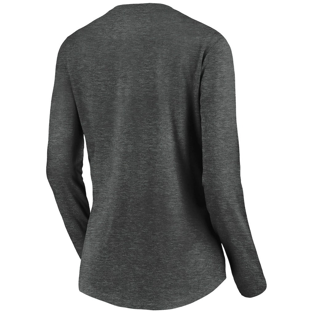 Los Angeles Chargers Women's Victory Arch Long Sleeve V-Neck T-Shirt - Heather Gray on sale