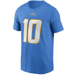 Justin Herbert Los Angeles Chargers Name & Number T-Shirt - Powder Blue for sale