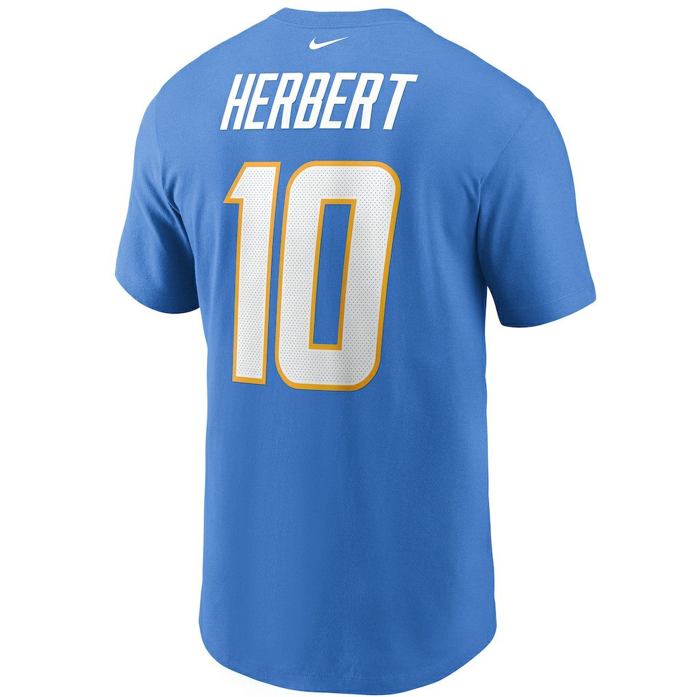 Justin Herbert Los Angeles Chargers Name & Number T-Shirt - Powder Blue for sale