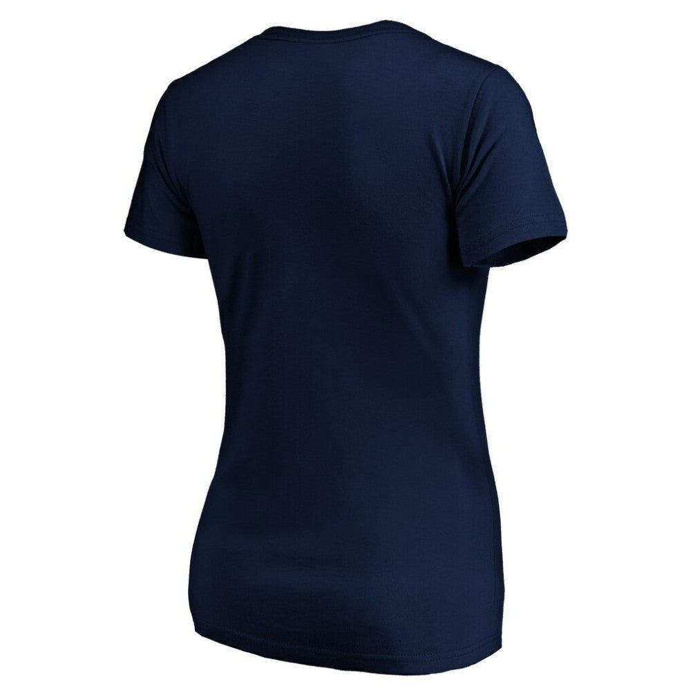 San Diego Padres Logo Women's Banner Wave V-Neck T-Shirt Navy