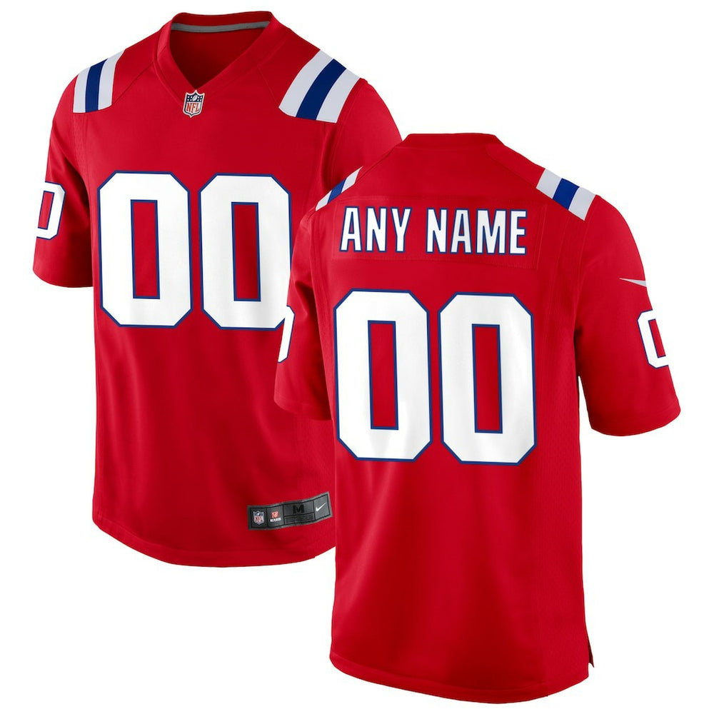 New England Patriots Alternate Custom Jersey - Red cheap