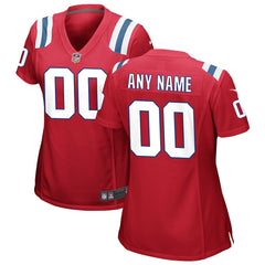 New England Patriots Women's Alternate Custom Jersey - Red discount