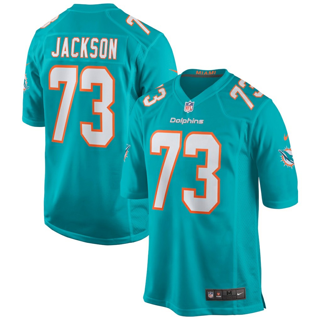 Austin Jackson Miami Dolphins Game Jersey - Aqua outlet