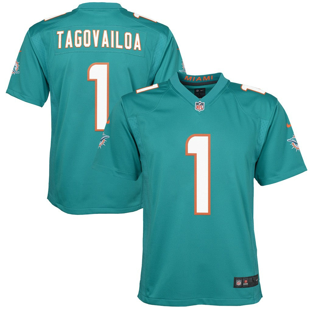 Tua Tagovailoa Miami Dolphins Youth Game Jersey - Aqua outlet