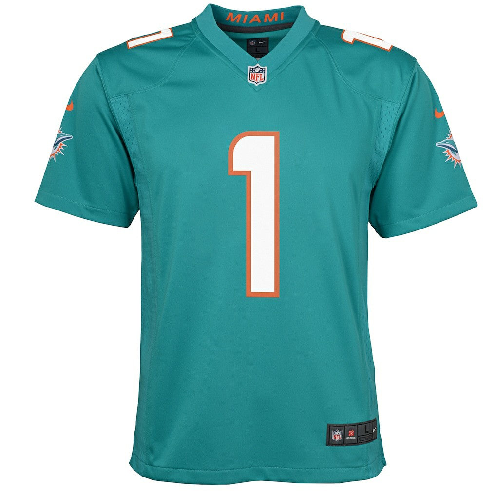 Tua Tagovailoa Miami Dolphins Youth Game Jersey - Aqua outlet