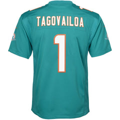 Tua Tagovailoa Miami Dolphins Youth Game Jersey - Aqua outlet