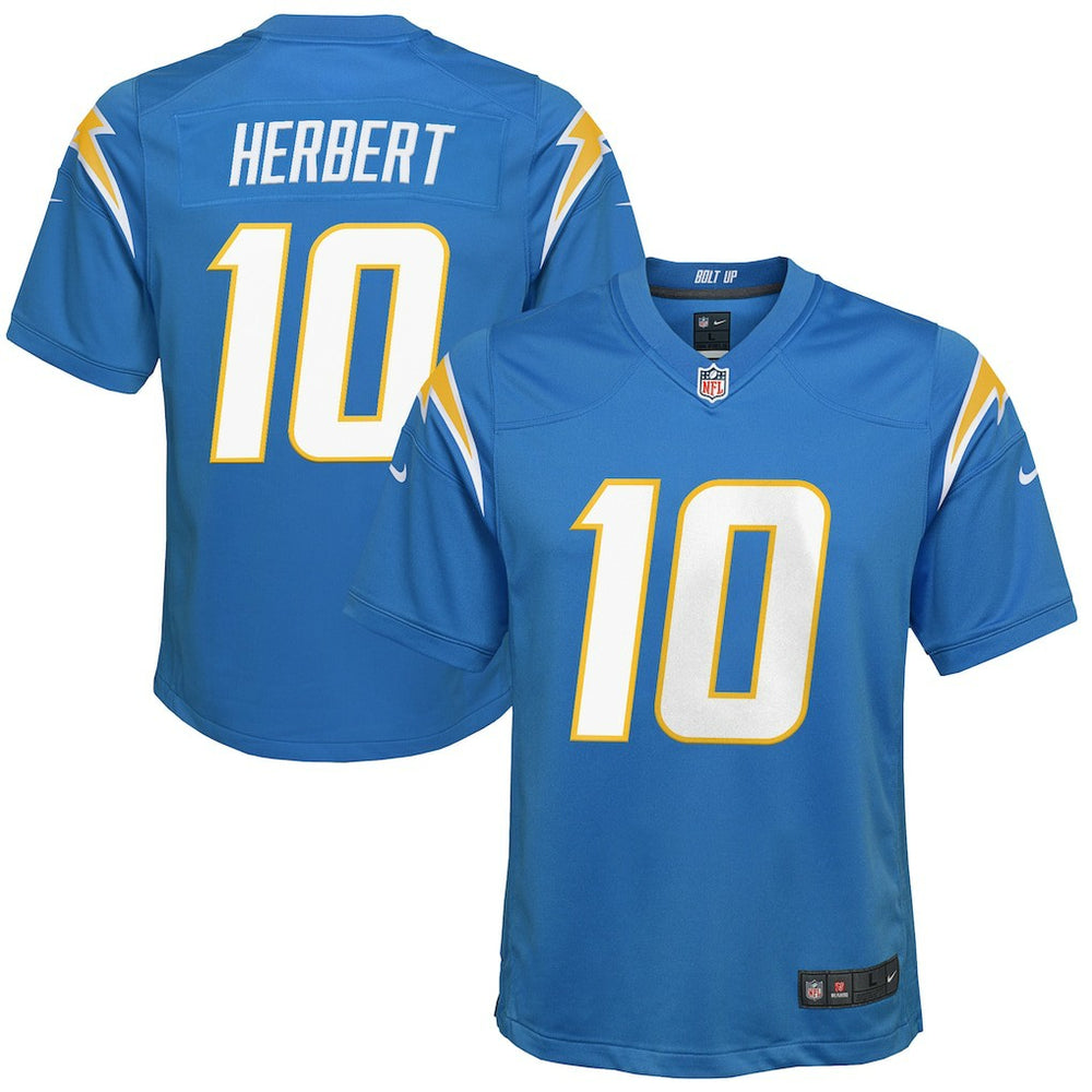 Justin Herbert Los Angeles Chargers Youth Game Jersey - Powder Blue for sale