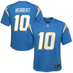 Justin Herbert Los Angeles Chargers Youth Game Jersey - Powder Blue for sale
