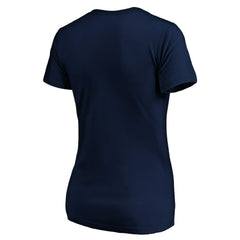 Cincinnati Bengals Logo Women's Banner Wave V-Neck T-Shirt - Navy sale
