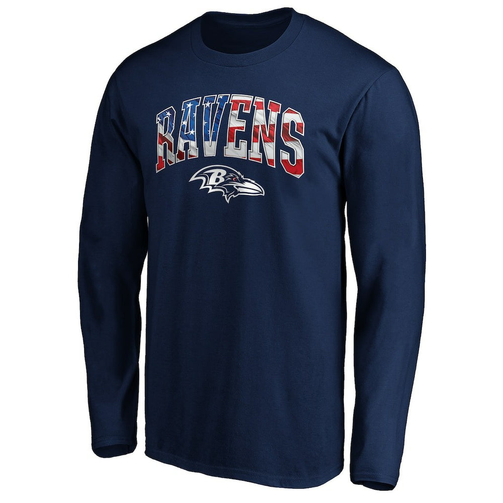 Baltimore Ravens Banner Wave Long Sleeve T-Shirt - Navy online