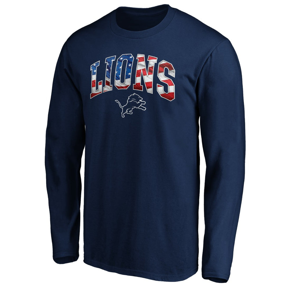 Detroit Lions Banner Wave Long Sleeve T-Shirt - Navy sale