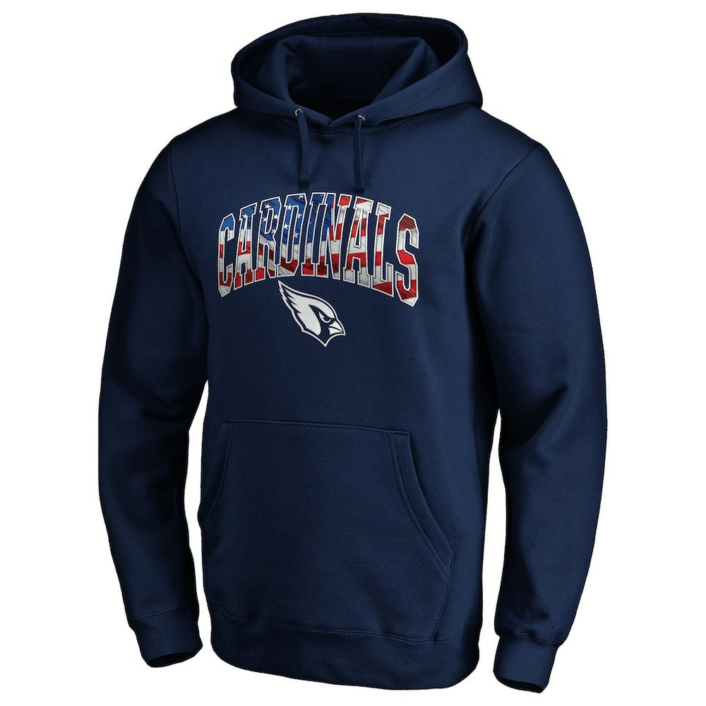 Arizona Cardinals Banner Wave Fitted Pullover Hoodie - Navy for sale