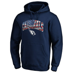 Arizona Cardinals Banner Wave Fitted Pullover Hoodie - Navy for sale
