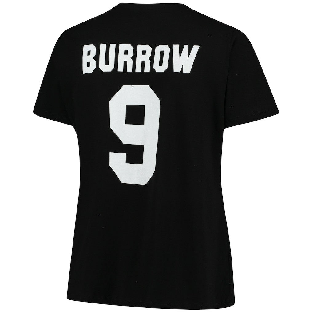 Joe Burrow Cincinnati Bengals Women's Plus Size Name & Number V-Neck T-Shirt - Black sale
