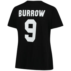 Joe Burrow Cincinnati Bengals Women's Plus Size Name & Number V-Neck T-Shirt - Black sale