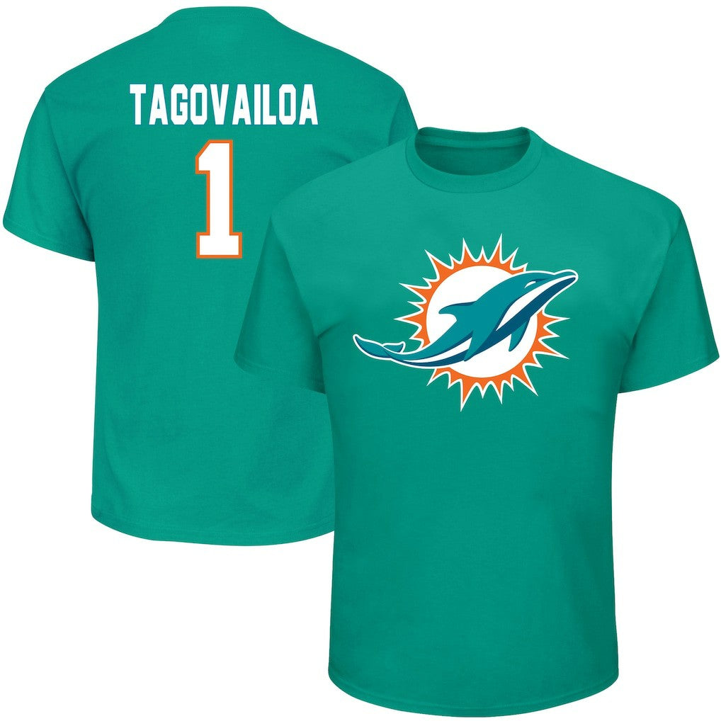Tua Tagovailoa Miami Dolphins Big & Tall Player Name & Number T-Shirt - Aqua sale