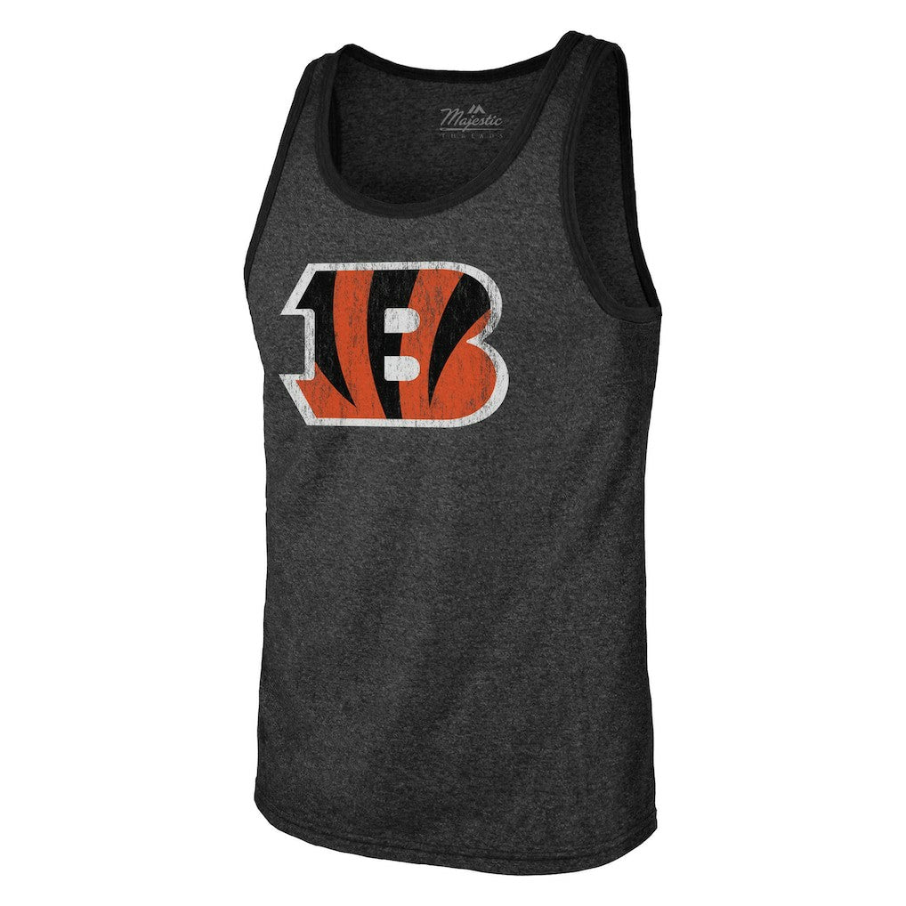 Joe Burrow Cincinnati Bengals Majestic Threads Name & Number Tri-Blend Tank Top - Black for sale