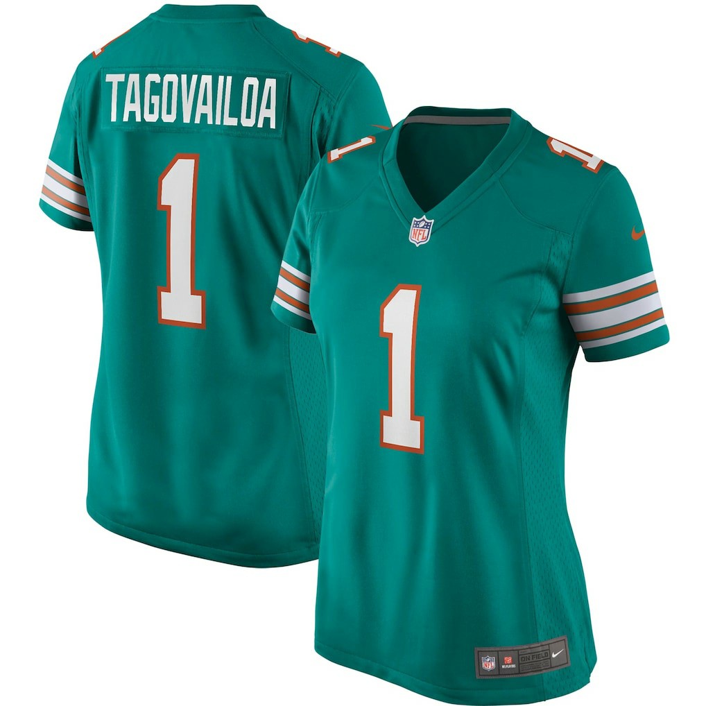 Tua Tagovailoa Miami Dolphins Women's Alternate Game Jersey - Aqua for sale