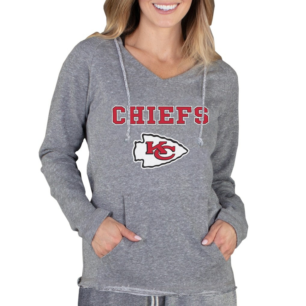 Kansas City Chiefs Concepts Sport Women's Mainstream Tri-Blend Raglan Hoodie V-Neck Top - Gray sale