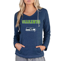 Seattle Seahawks Concepts Sport Women's Mainstream Tri-Blend Raglan Hoodie V-Neck Top - Navy discount