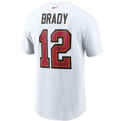Tom Brady Tampa Bay Buccaneers Name & Number T-Shirt - White online