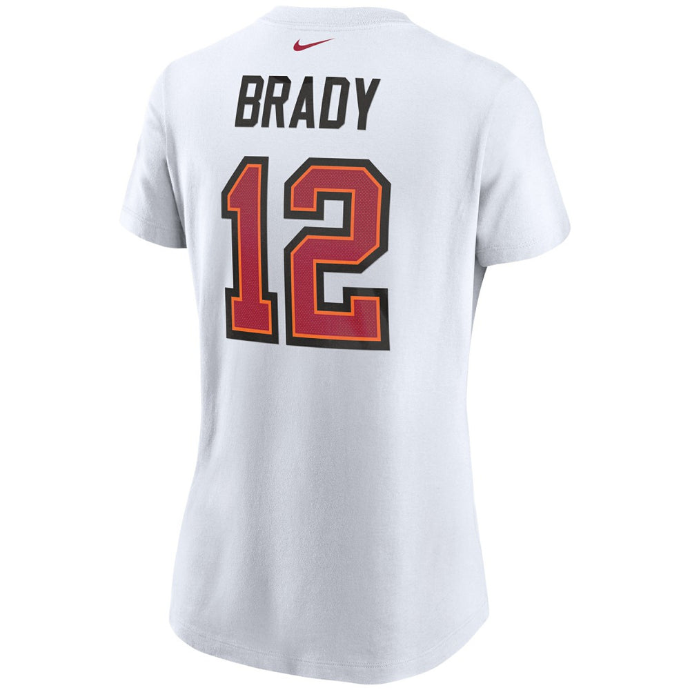 Tom Brady Tampa Bay Buccaneers Women's Name & Number T-Shirt - White cheap