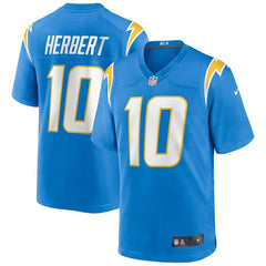 Justin Herbert Los Angeles Chargers Player Game Jersey - Powder Blue cheap
