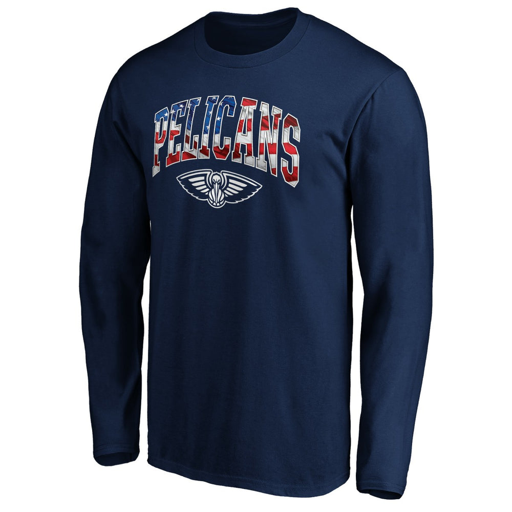 New Orleans Pelicans Banner Wave Long Sleeve T-Shirt - Navy outlet