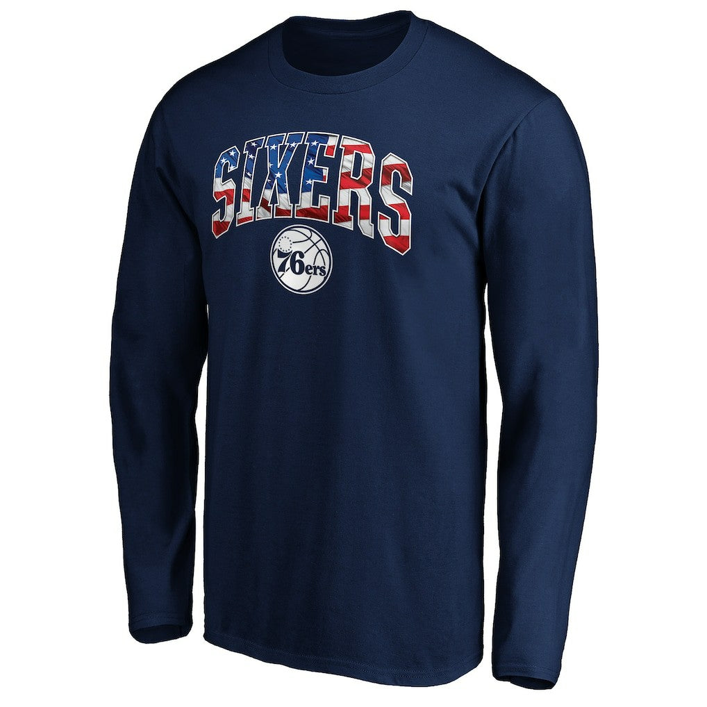 Philadelphia 76ers Banner Wave Long Sleeve T-Shirt - Navy outlet