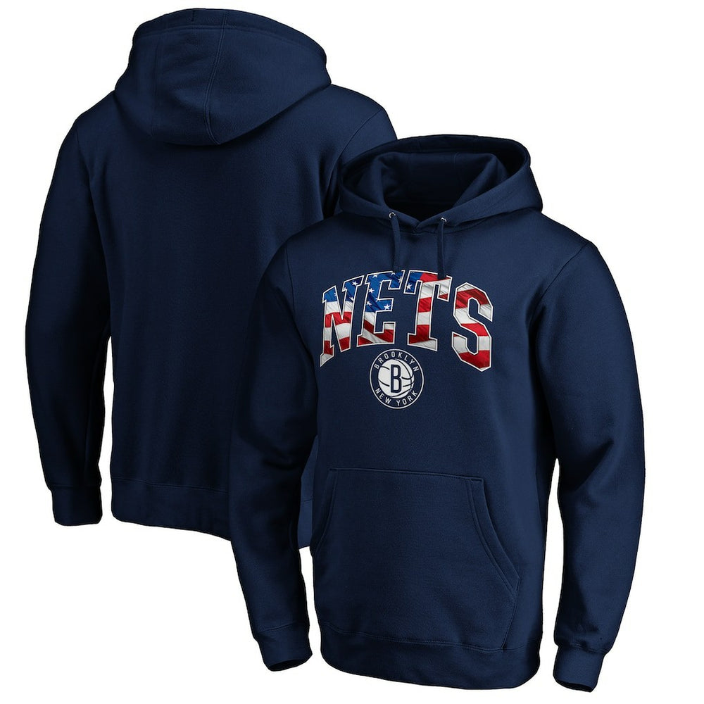 Brooklyn Nets Banner Wave Pullover Hoodie - Navy for sale