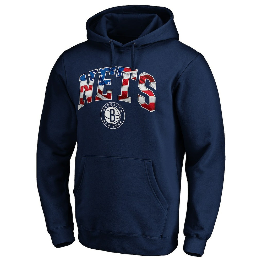 Brooklyn Nets Banner Wave Pullover Hoodie - Navy for sale