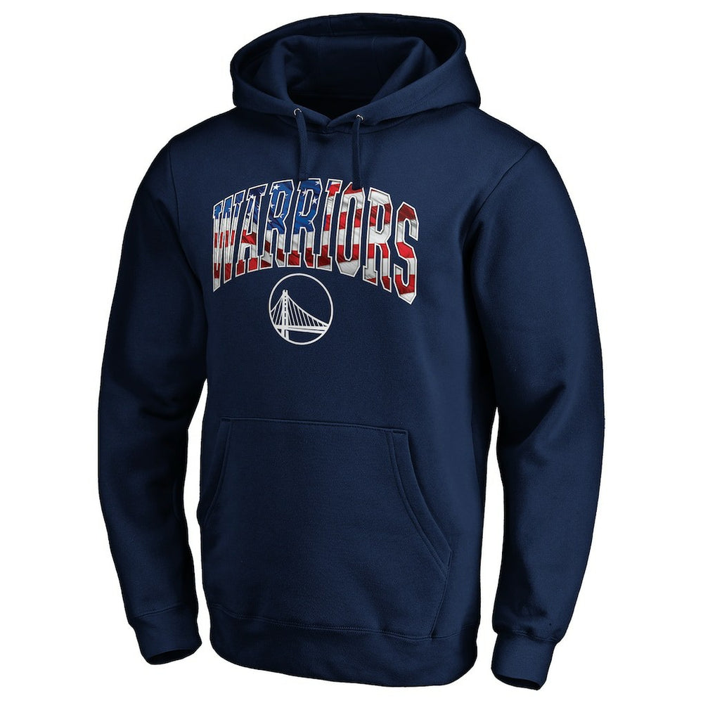 Golden State Warriors Banner Wave Pullover Hoodie sale - Navy sale