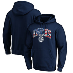 New York Knicks Banner Wave Pullover Hoodie - Navy on sale