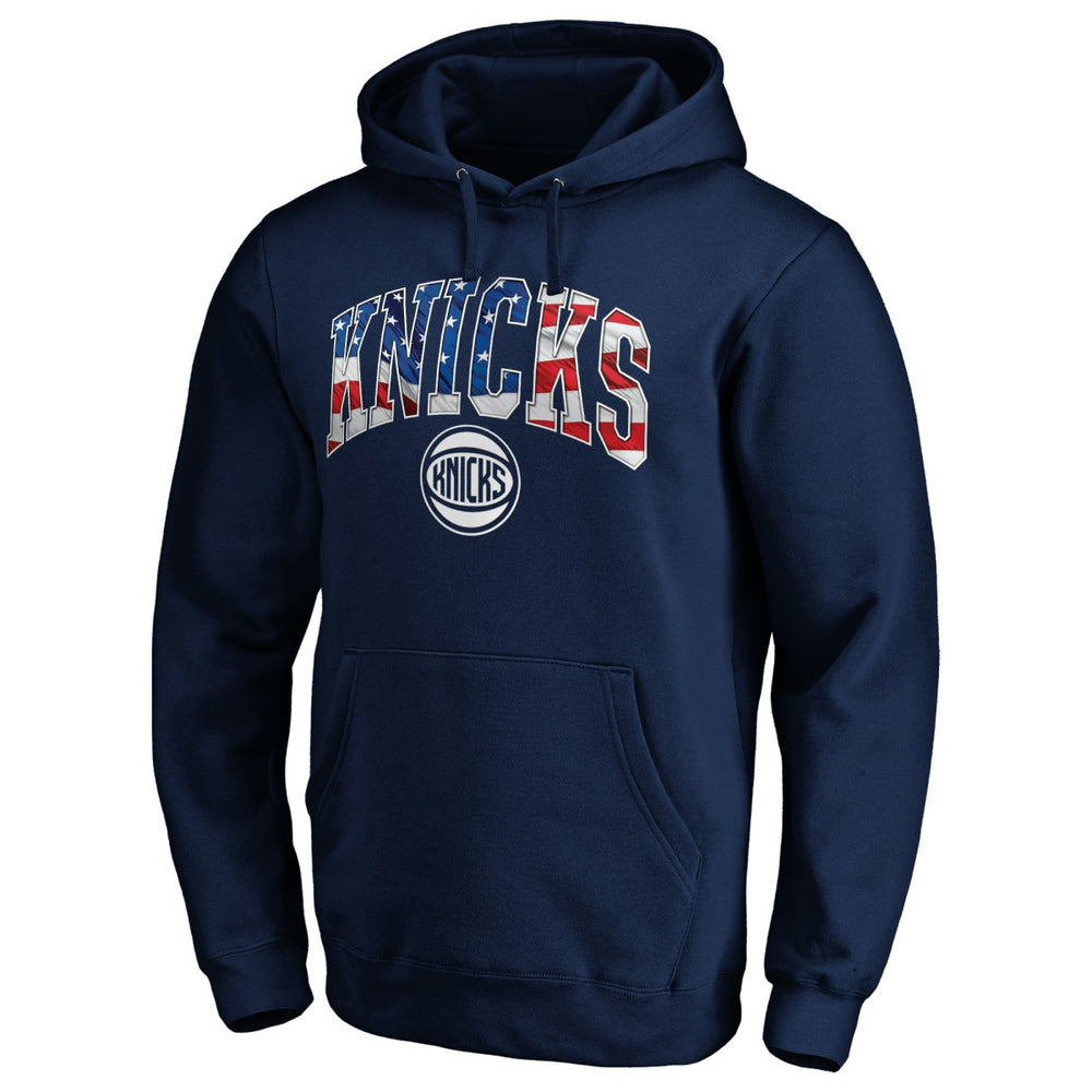 New York Knicks Banner Wave Pullover Hoodie - Navy on sale