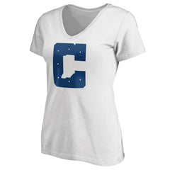 Indianapolis Colts Women's Secondary Logo V-Neck T-Shirt - White for sale
