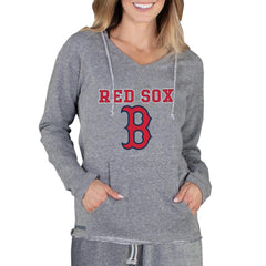Boston Red Sox Concepts Sport Women's Mainstream Terry Long Sleeve Hoodie Top Gray
