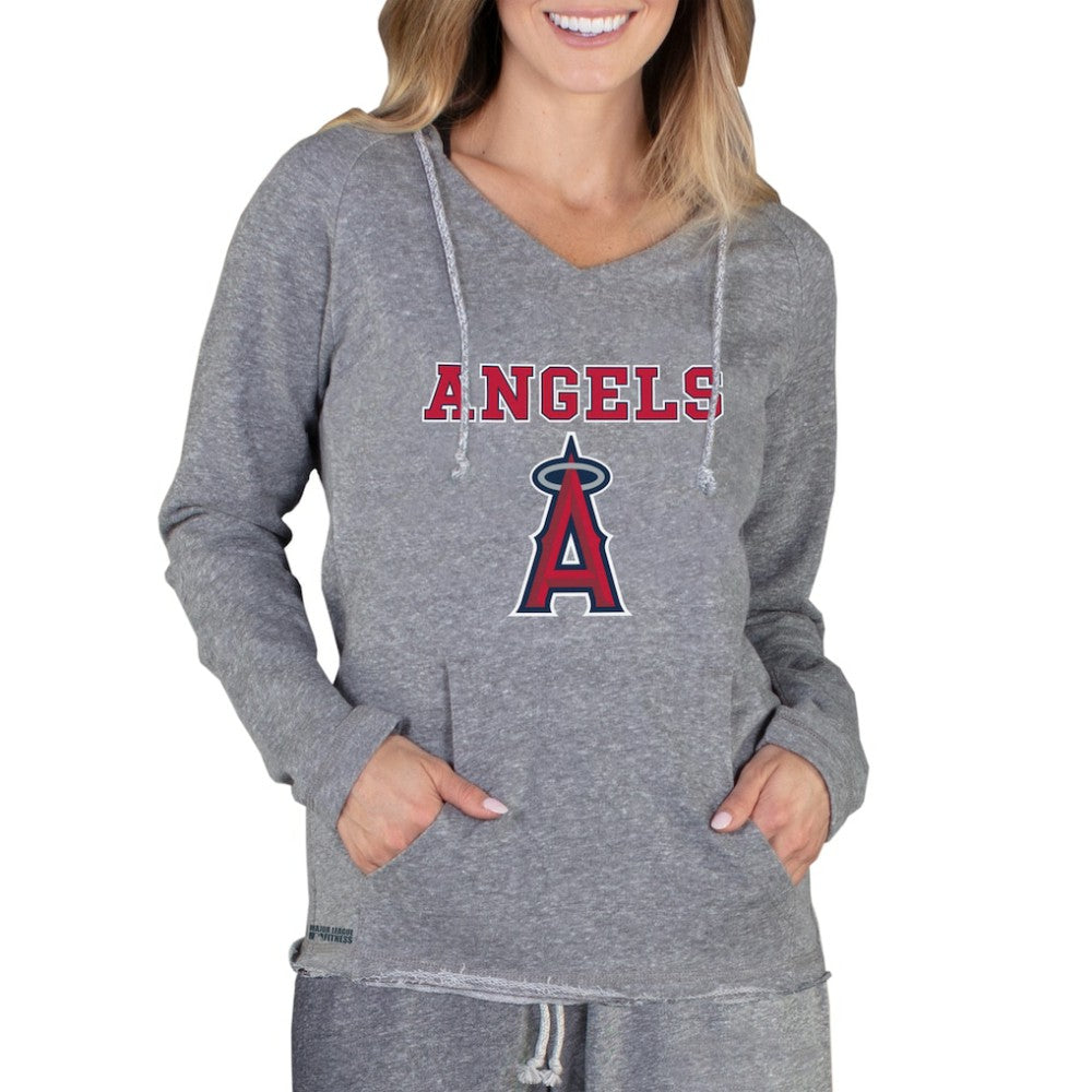 Los Angeles Angels Concepts Sport Women's Mainstream Terry Long Sleeve Hoodie Top Gray
