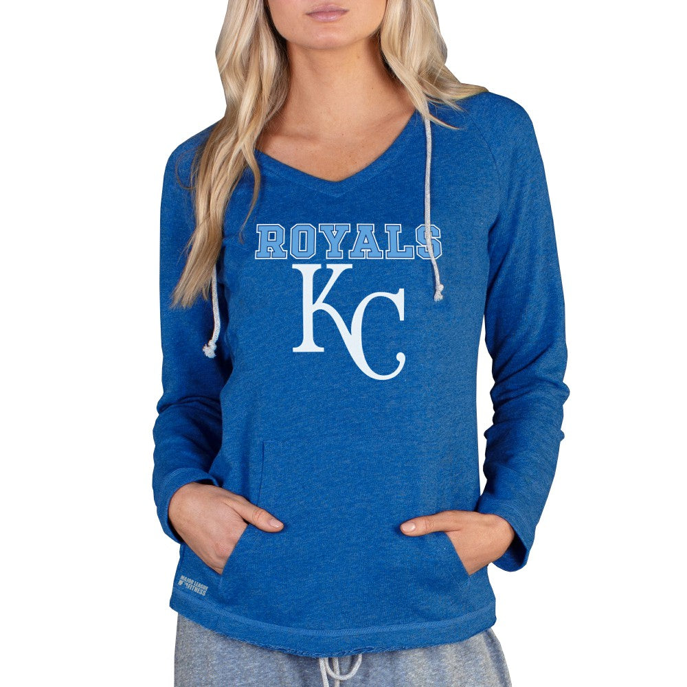Kansas City Royals Concepts Sport Women's Mainstream Terry Long Sleeve Hoodie Top Royal