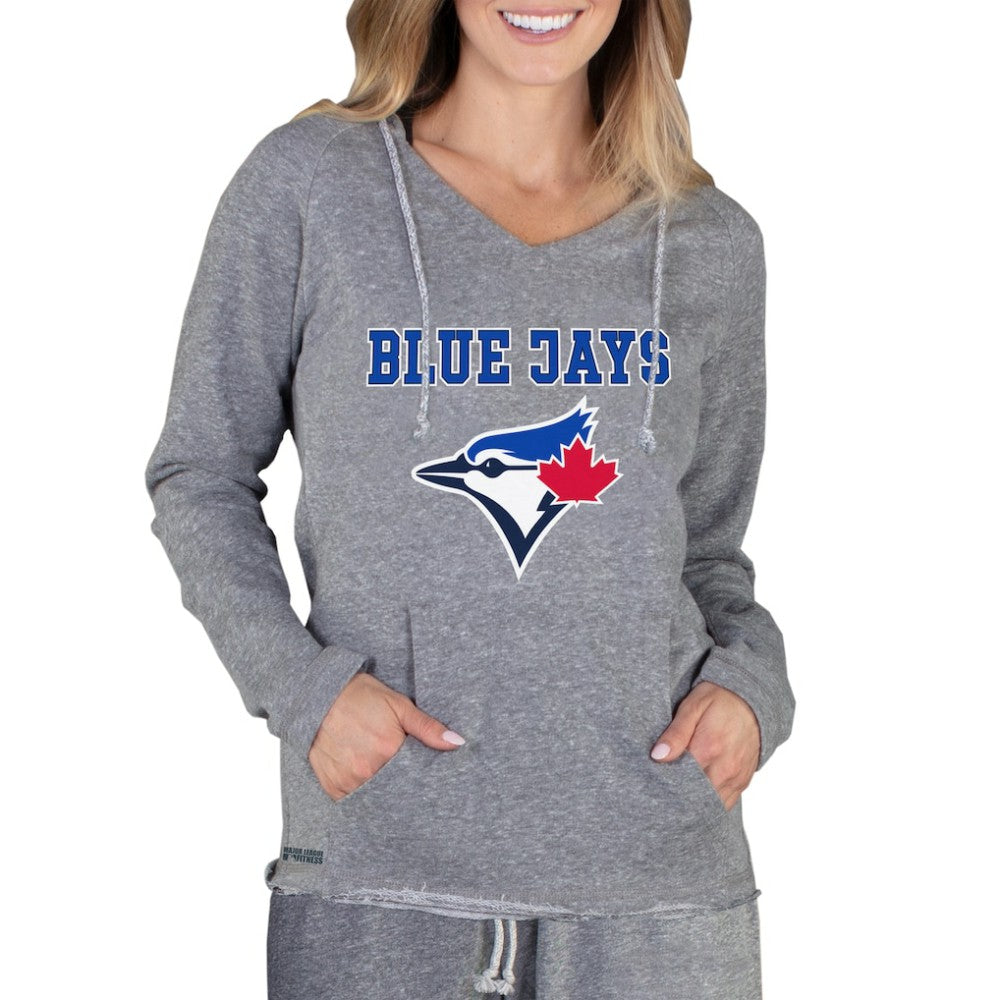 Toronto Blue Jays Concepts Sport Women's Mainstream Terry Long Sleeve Hoodie Top Gray