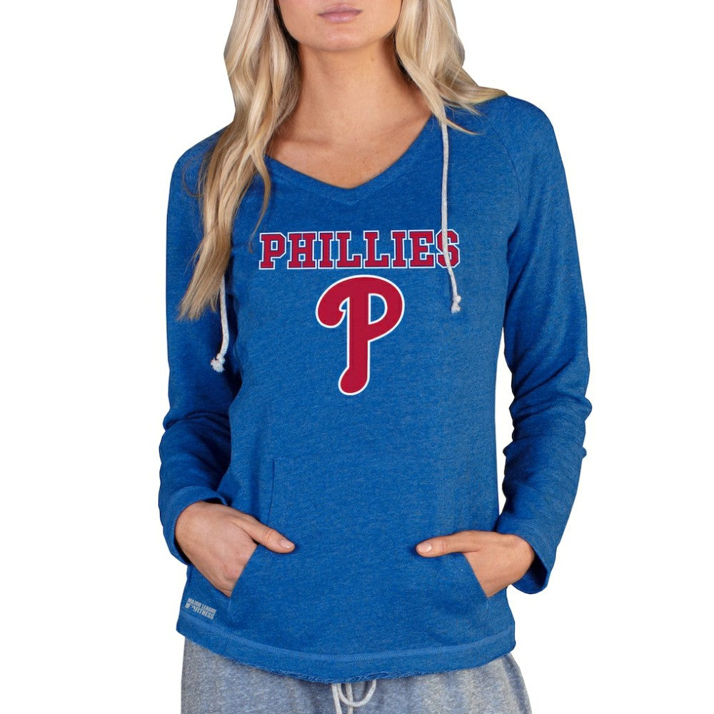 Philadelphia Phillies Concepts Sport Women's Mainstream Terry Long Sleeve Hoodie Top Royal
