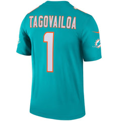Tua Tagovailoa Miami Dolphins Legend Player Performance Top - Aqua for sale