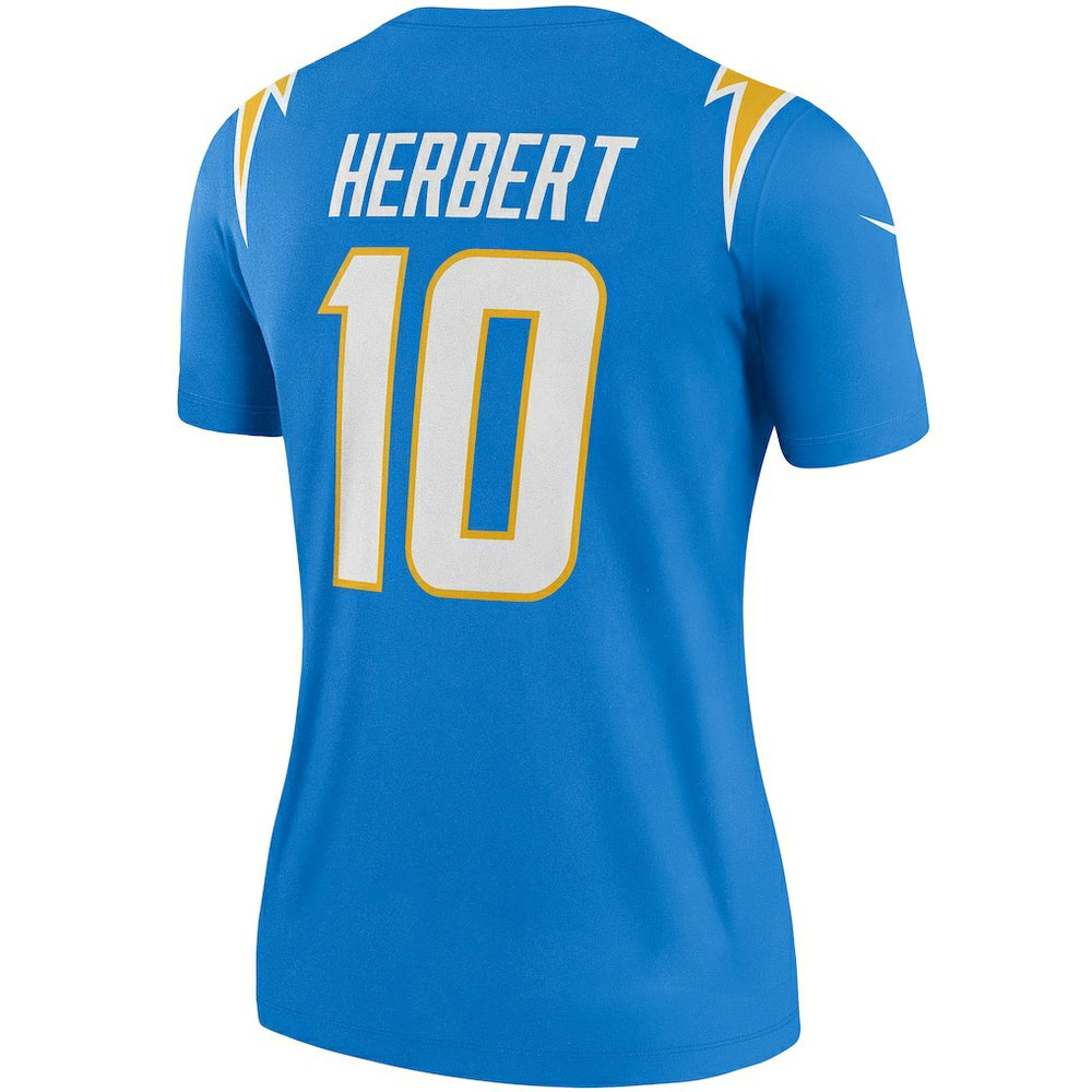 Justin Herbert Los Angeles Chargers Women's Legend Player Performance Top - Powder Blue discount